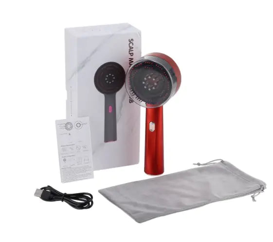 Hair Oiling Red Light Scalp Massager (One Set)